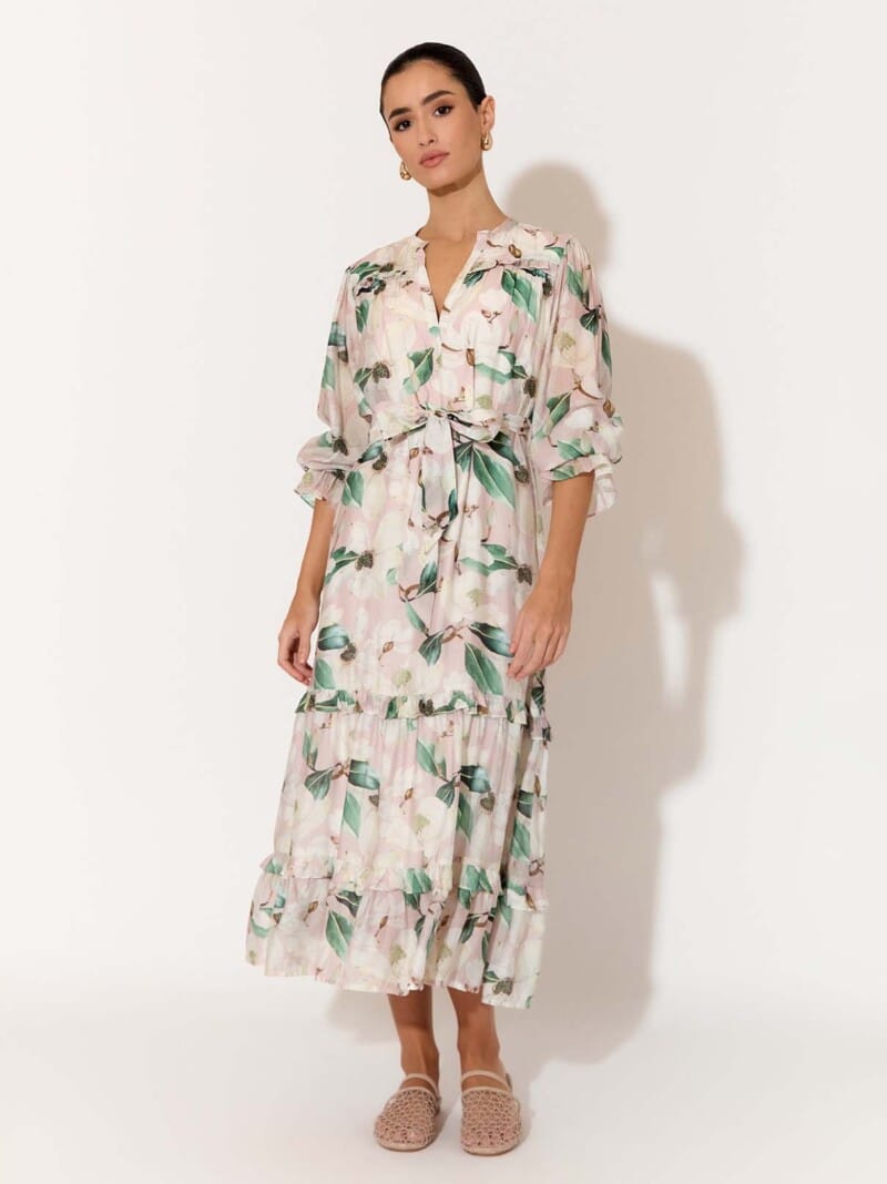 Sheer Frill Dress Blush adorne