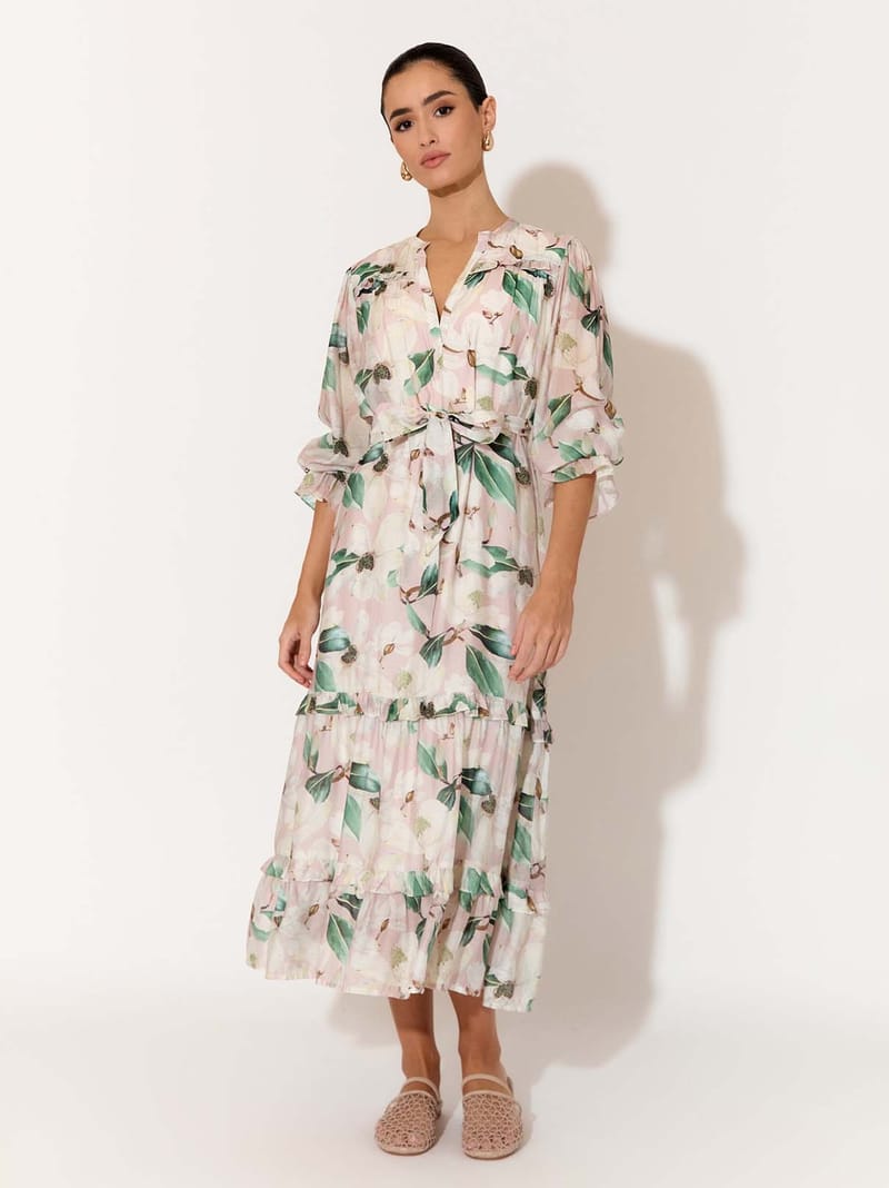 Sheer Frill Dress Blush adorne