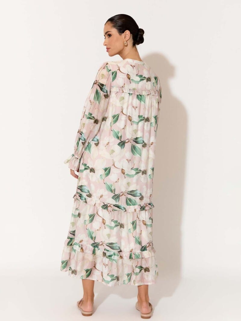 Sheer Frill Dress Blush adorne