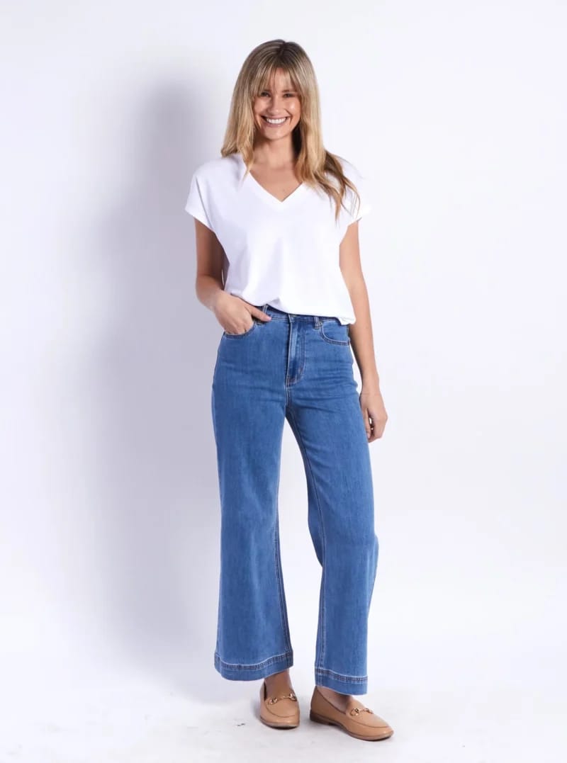 Cuff Detailed Denim Jean Blue Leoni
