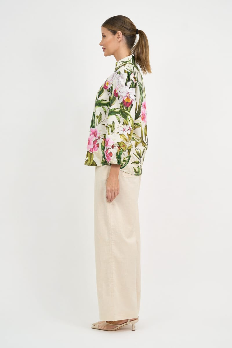 Button Detail Shirt Khaki Liberty Rose