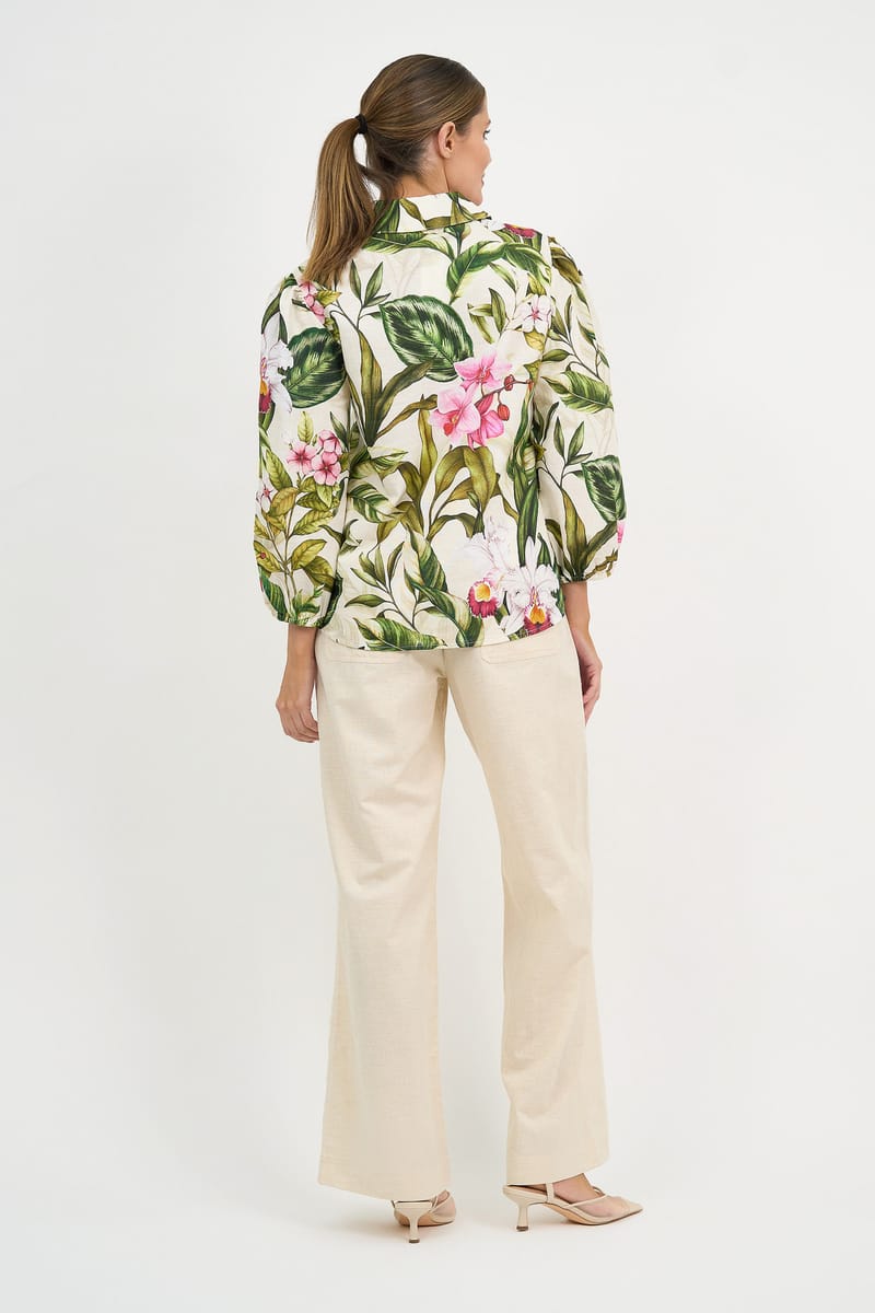 Button Detail Shirt Khaki Liberty Rose
