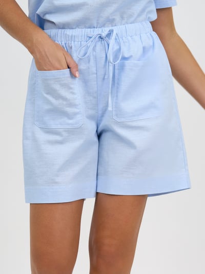 Mati Linen Pocket Short Blue Liberty Rose