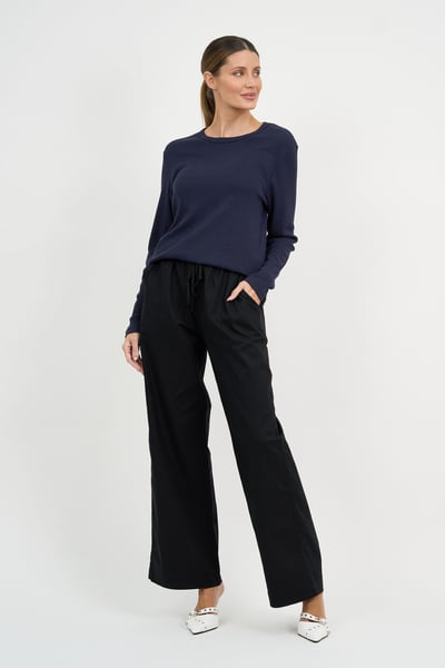 Metallic Ribbed Knit Top Slate Liberty Rose