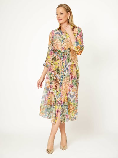 Silk Tier Shirt Dress Camel La Strada