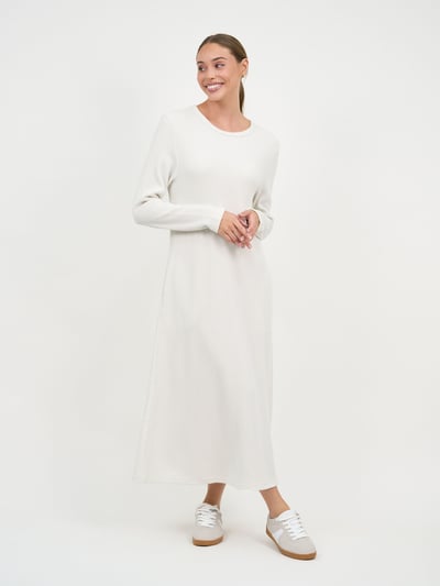 Metallic Waffle Knit Dress Cream Liberty Rose