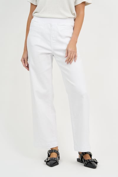 Maddy Wide Leg Jean White Threadz
