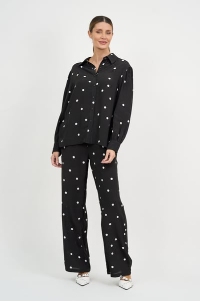 Viscose Relaxed Shirt Black Liberty Rose