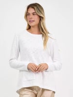 Double Pocket Knit White Worthier