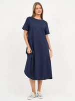 Cotton Jersey Stripe Dress Orchid Liberty Rose