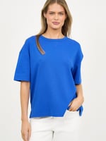 Cotton Jersey Relaxed Tee Black Liberty Rose