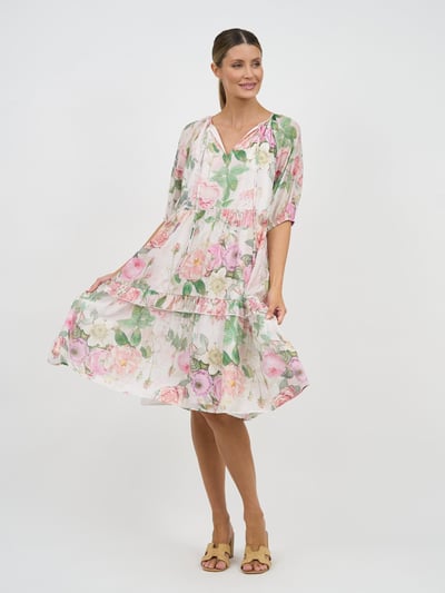 Tier Frill Relaxed Dress Natural Liberty Rose