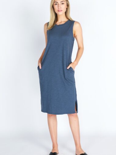 Macey Midi Dress Blue 3rd Story Clothing