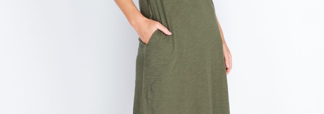 Heidi Dress Khaki Green 3rd Story Clothing