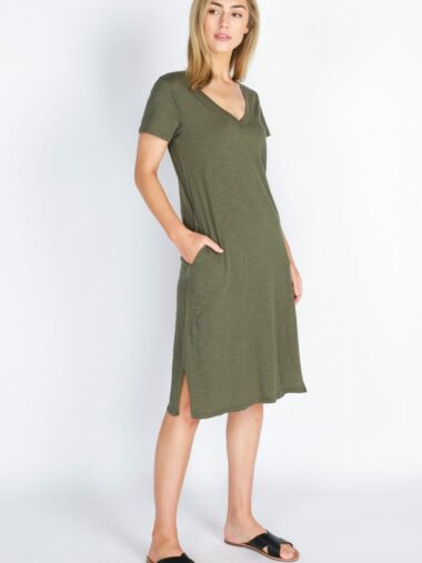 Heidi Dress Khaki Green 3rd Story Clothing