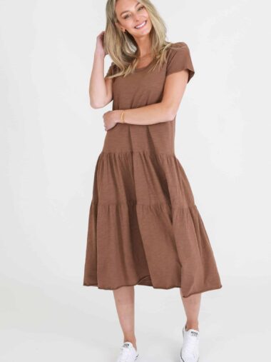 Hazel Dress Rust 3rd Story Clothing