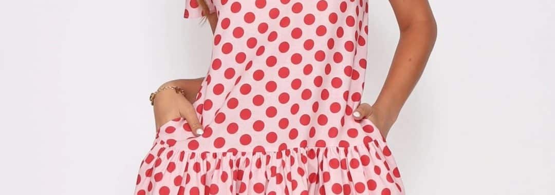 New Polka Dress Red Leoni