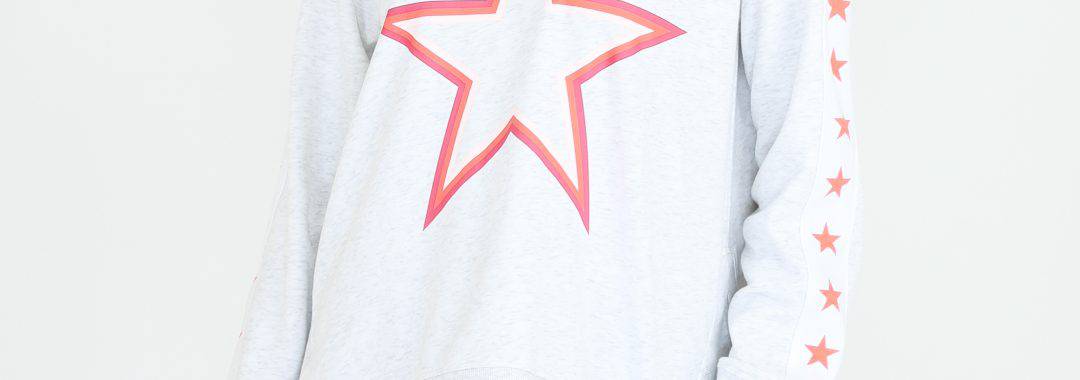 Star Panel Sweater White 3rd Story Clothing