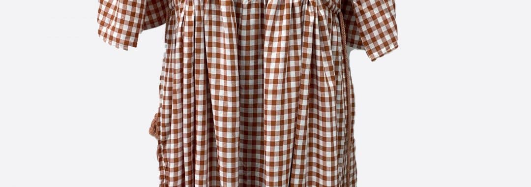 Gingham Dress Caramel Worthier