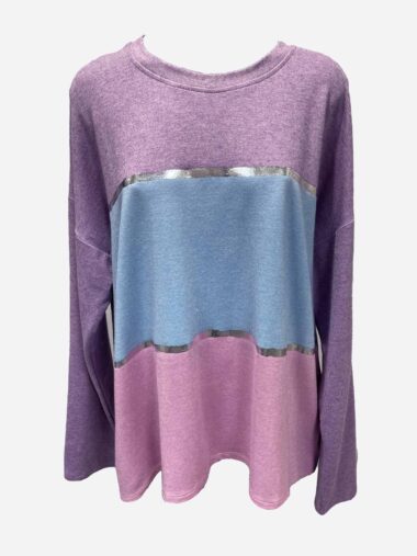 Block Knit Purple La Strada