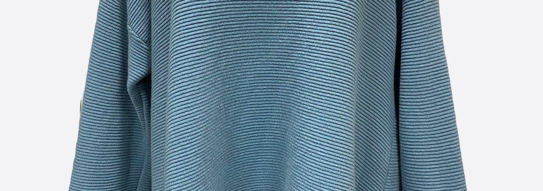 Ribbed Knit Blue Worthier