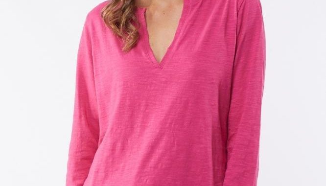 Henley LS Pink Elm Lifestyle