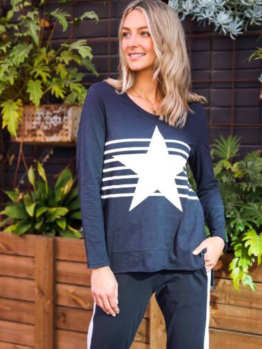 Stripe Star Tee Ink 3rd Story Clothing