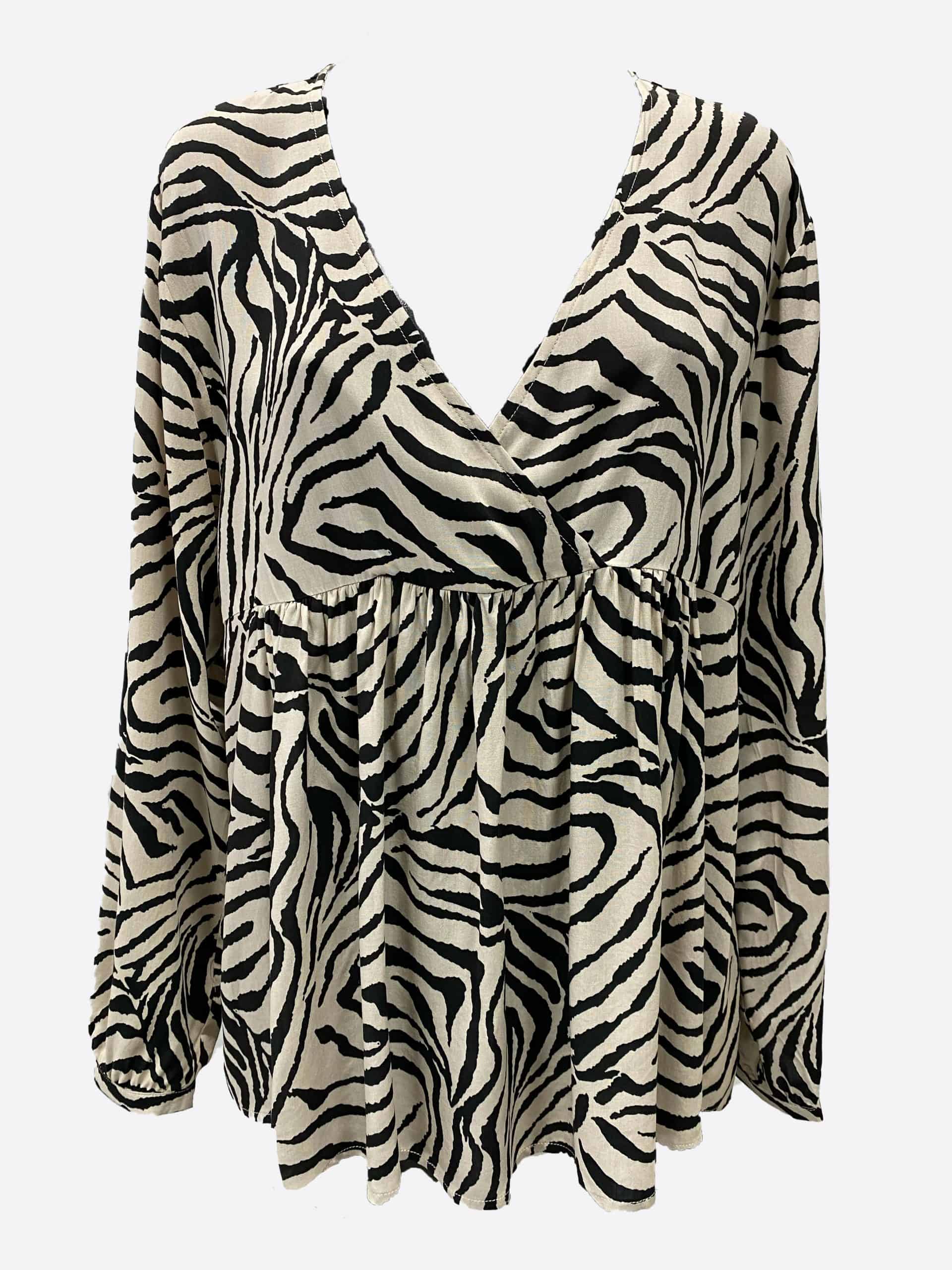 Zebra Top Beige