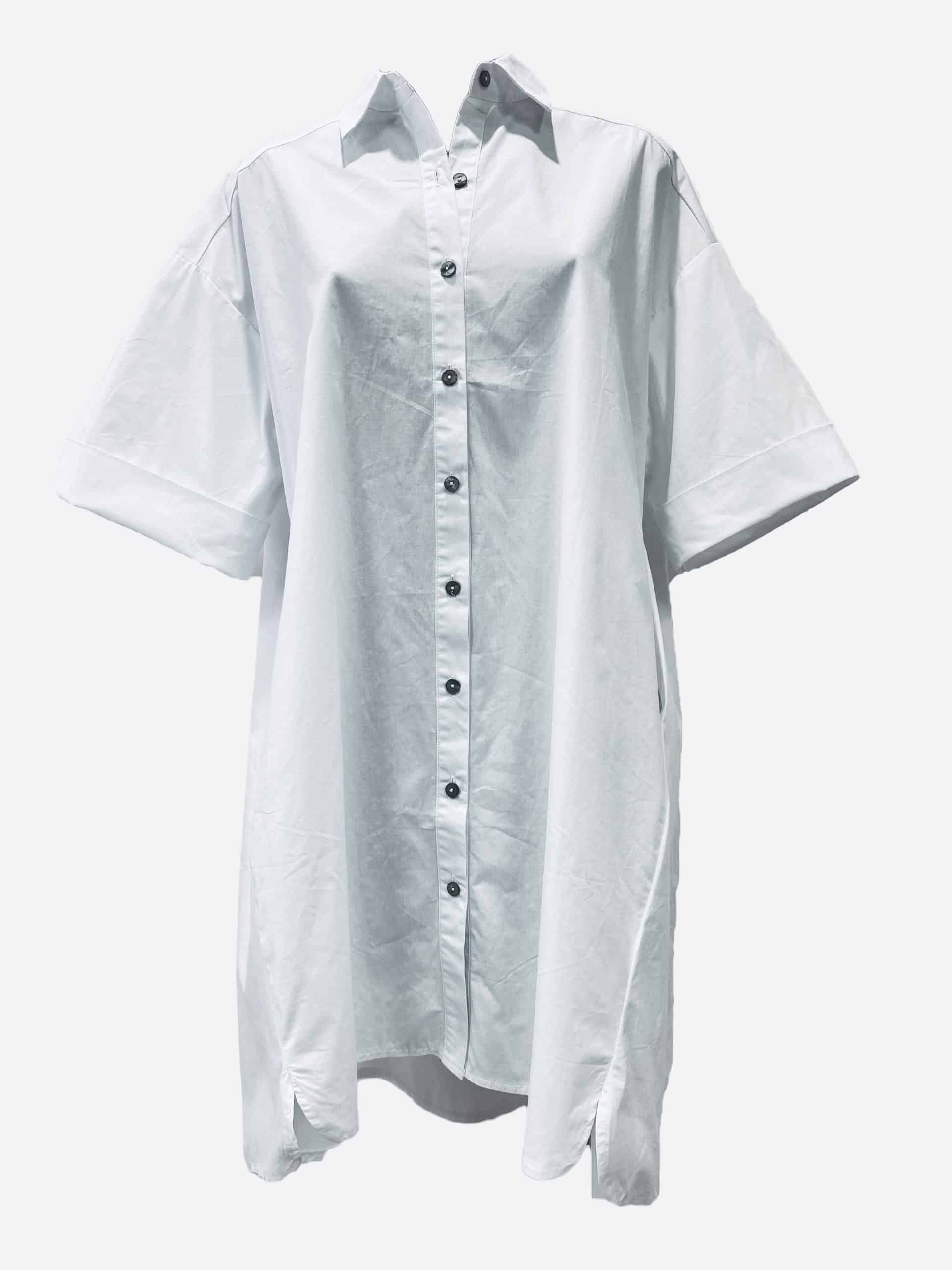 Cotton Shirt Dress White Worthier