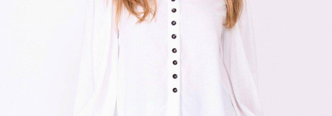 Button Top White Leoni