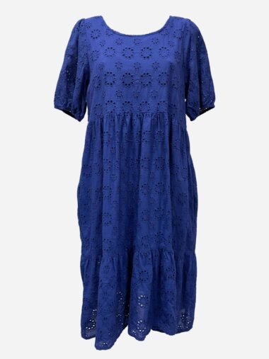 Broderie Anglaise Dress Blue Worthier