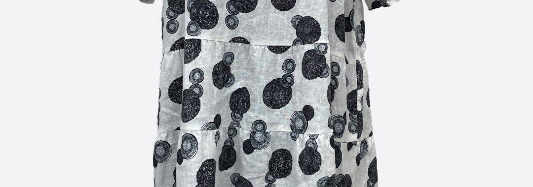 Print Tier Dress Black Worthier