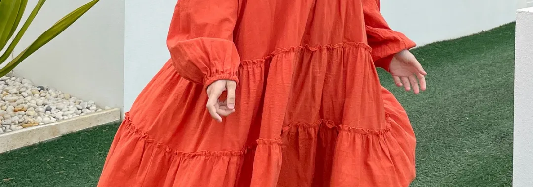 Layered Dress Orange