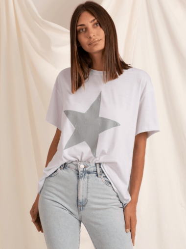 Sadie Star Tee White Love Lily The Label