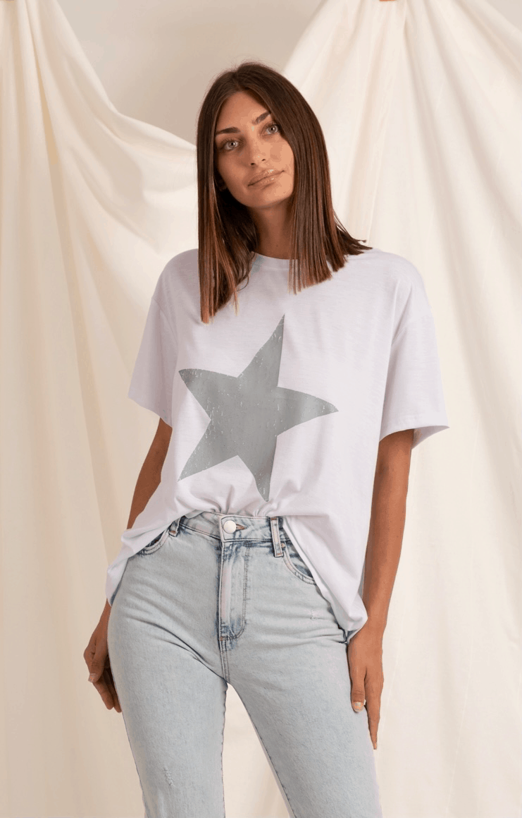 Sadie Star Tee White Love Lily The Label