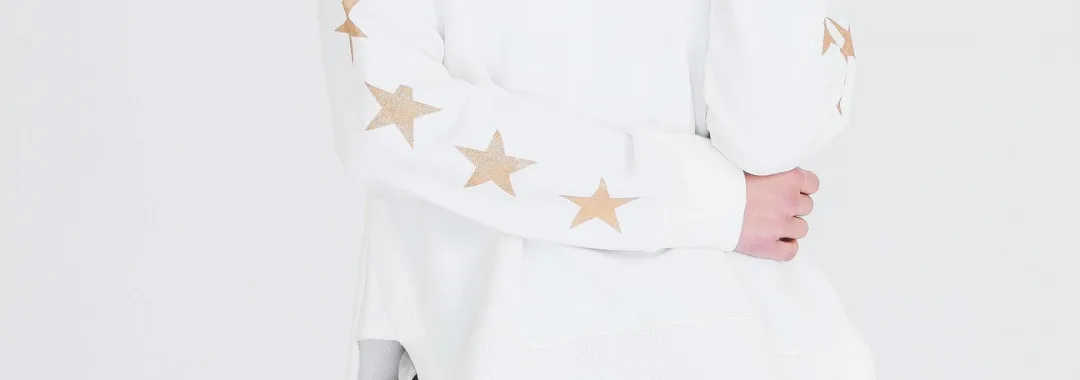 Gold Star Sweater White 3rd Story Clothing