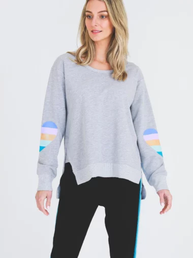 Twin Heart Sweater Grey 3rd Story Clothing