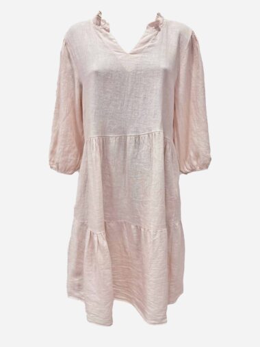 Classic Linen Dress Blush La Strada