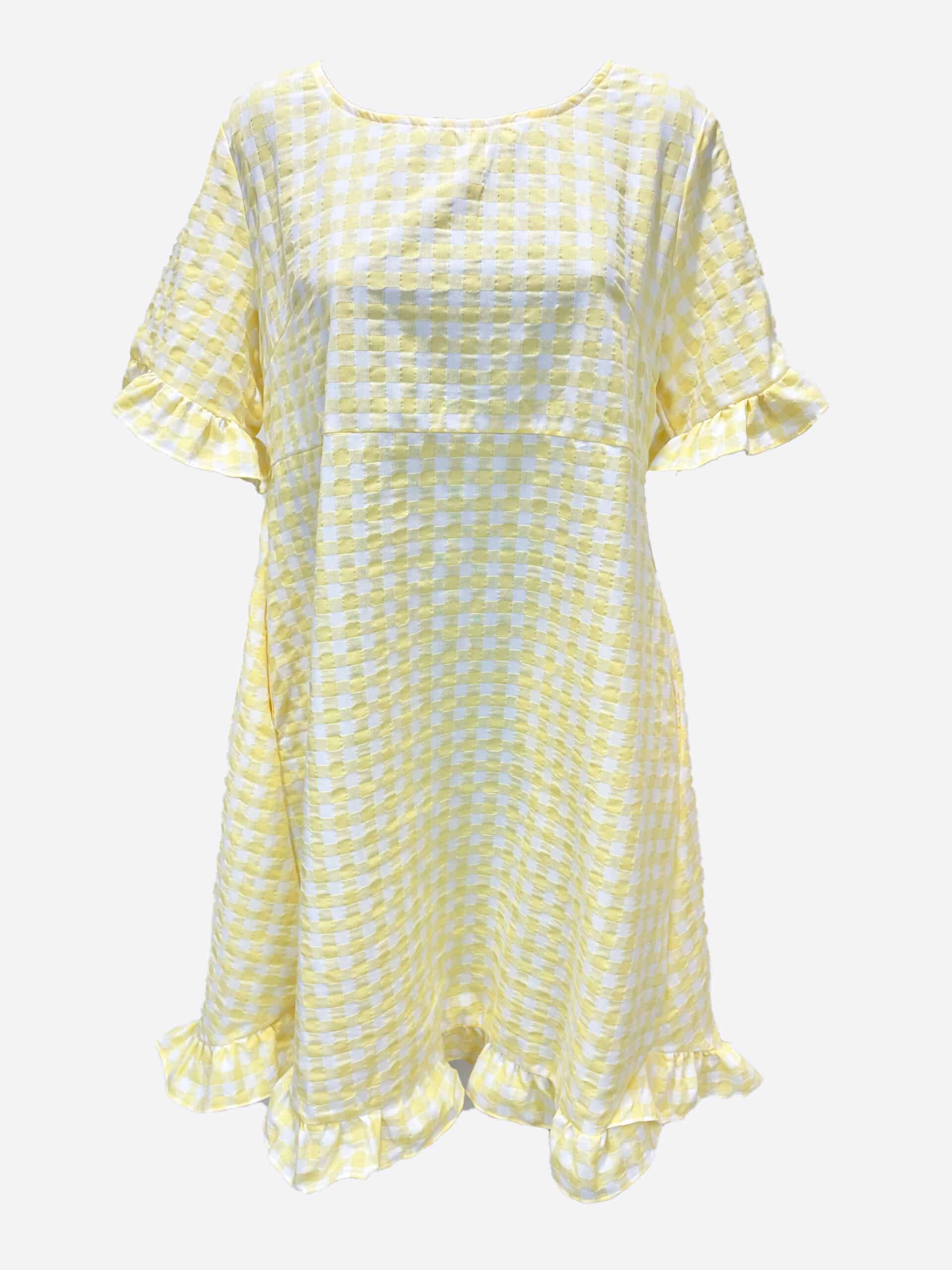 Ruffle Frill Dress Yellow Worthier