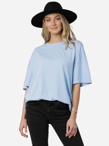 Oliver Boxy Tee Sky Blue Love Lily The Label