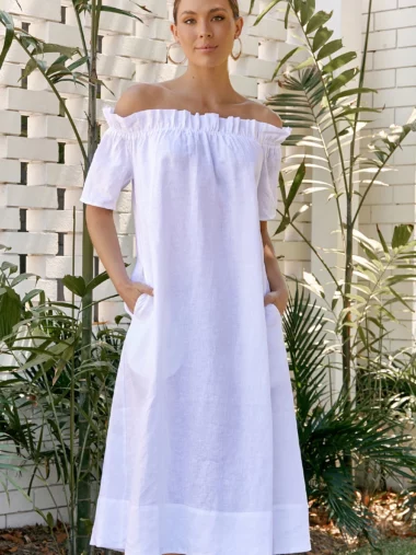 Maddie Maxi Dress White Adorne