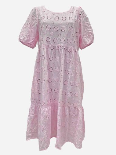 Broderie Anglaise Dress Blush Worthier