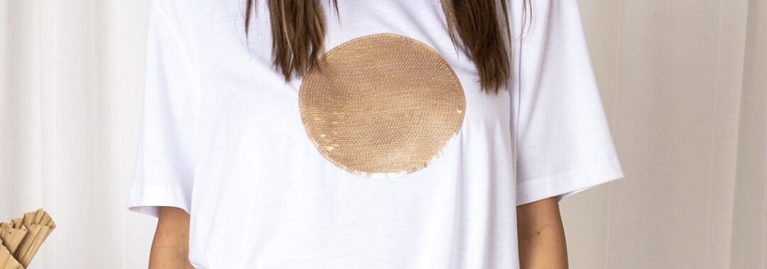 Circle Sequin Tee Gold Love Lily The Label