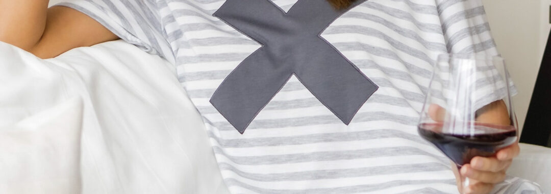 Stripe Cross Tee Grey Love Lily The Label