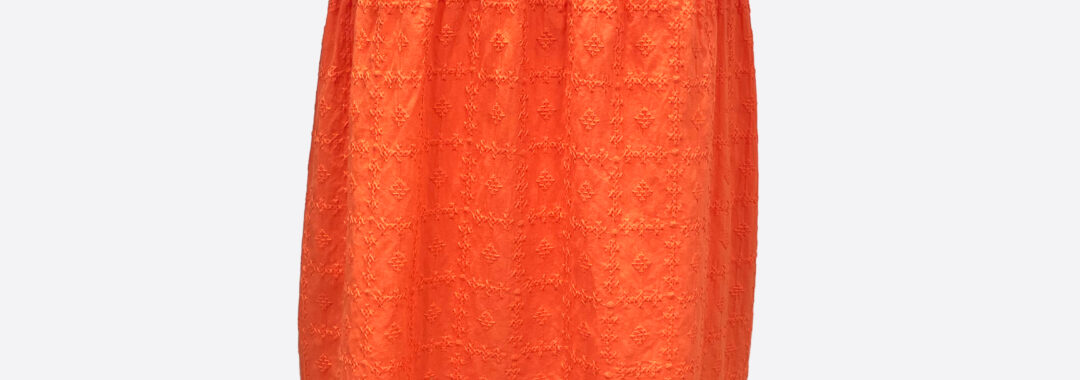 Sleeveless Tie Dress Orange Worthier