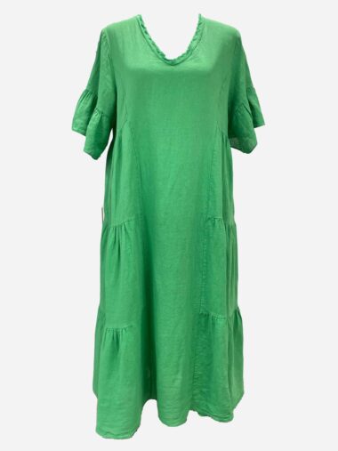 Emerald Tier Dress Green La Strada