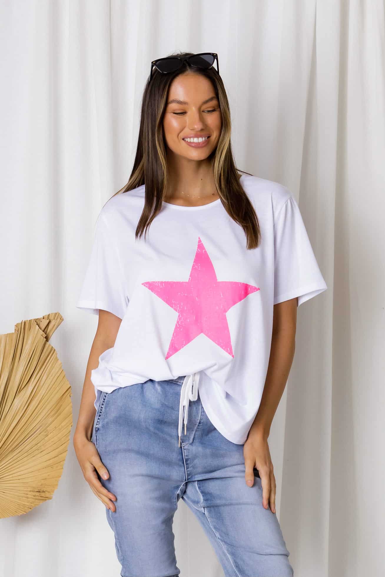 Star Cotton Tee White Love Lily The Label