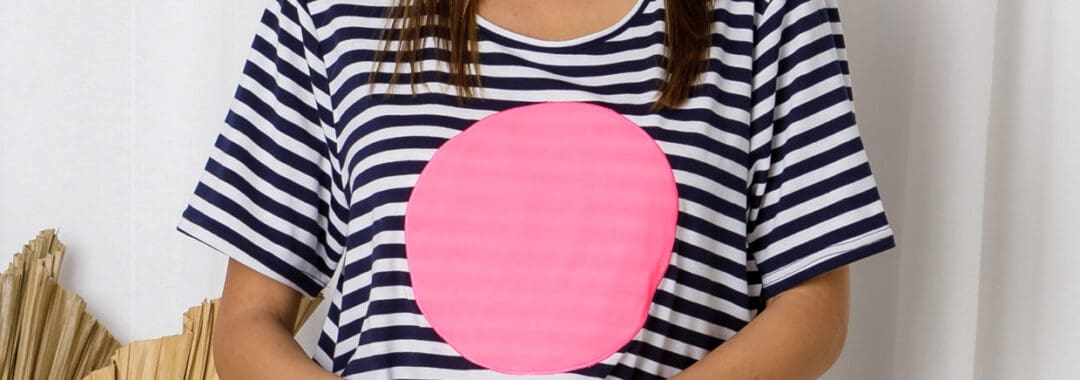 Circle Cotton Tee Stripe Love Lily The Label