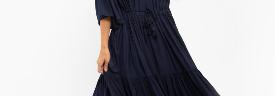 Tassel Dress Navy Worthier