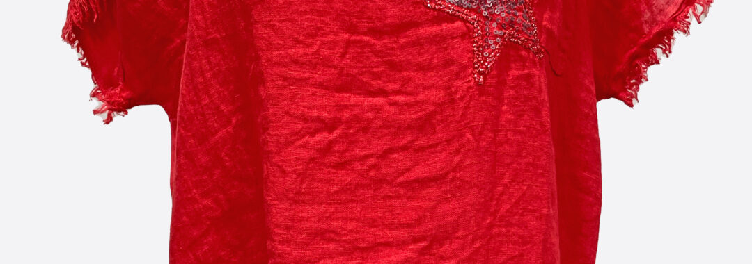 Star Pocket Tee Red La Strada